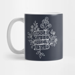 Books keep me alive hand drawn artwork Mug